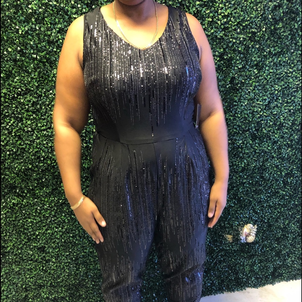 Sequence pants romper